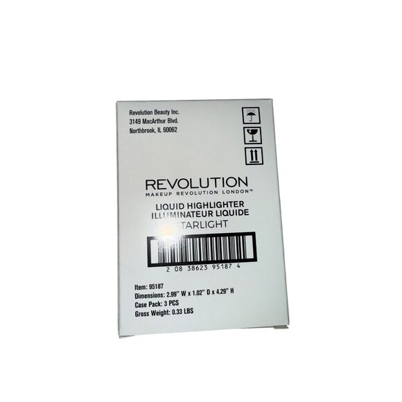 Makeup Revolution Starlight Liquid Highlighter 0.61oz / 18ml – Lot of 3 – New - Picture 3 of 3